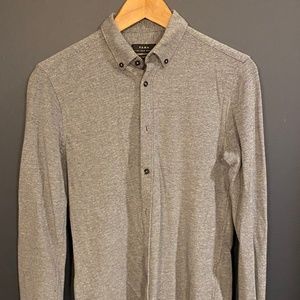 Men's stretchy button down dress shirt